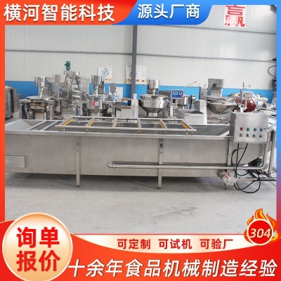 商用蔬菜水果清洗線 全自動(dòng)大型食堂洗菜機(jī) 供應(yīng)果蔬氣泡式清洗機(jī)