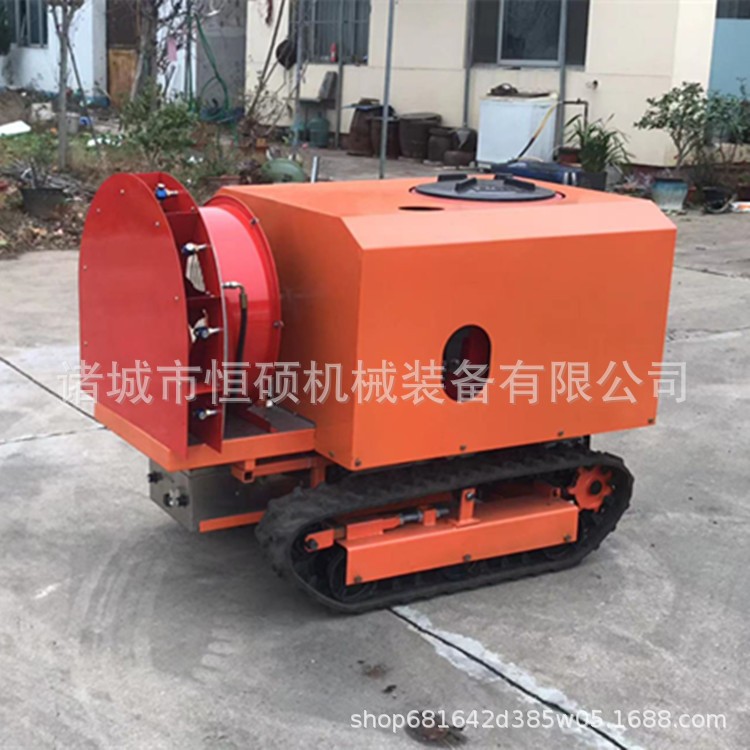 履帶底盤農(nóng)用打藥機(jī) 煙葉樹葉打藥機(jī)無線遙控橡膠履帶底盤打藥機(jī)