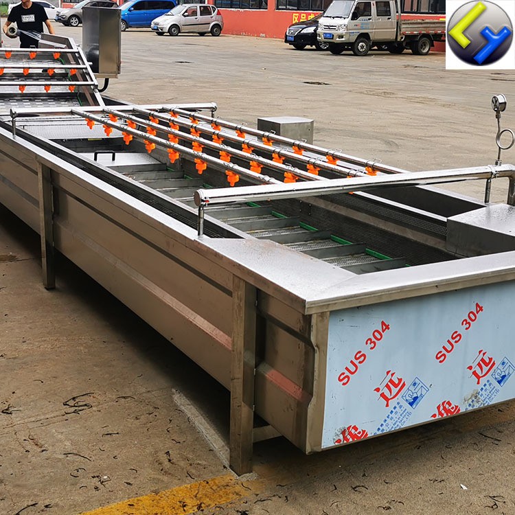 果蔬氣泡清洗機(jī) 預(yù)制菜生產(chǎn)線設(shè)備 全自動半成品蔬菜加工機(jī)械