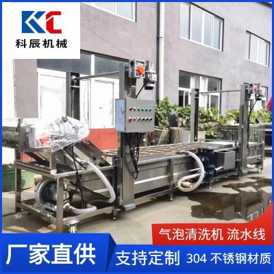 果蔬氣泡清洗機(jī)流水線 西紅柿辣椒氣泡清洗機(jī) 玉米清洗風(fēng)干生產(chǎn)線