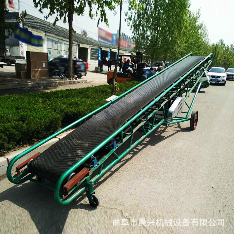 糧食裝車卸車機(jī) 晨興機(jī)械可升降移動(dòng)式皮帶輸送機(jī) 移動(dòng)式皮帶機(jī)