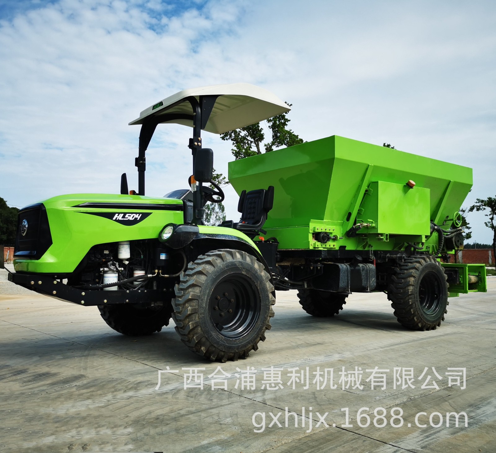 HL504惠利牌折腰小轉(zhuǎn)彎半徑田間作業(yè)犁地撒肥機(jī)多功能作業(yè)拖拉機(jī)