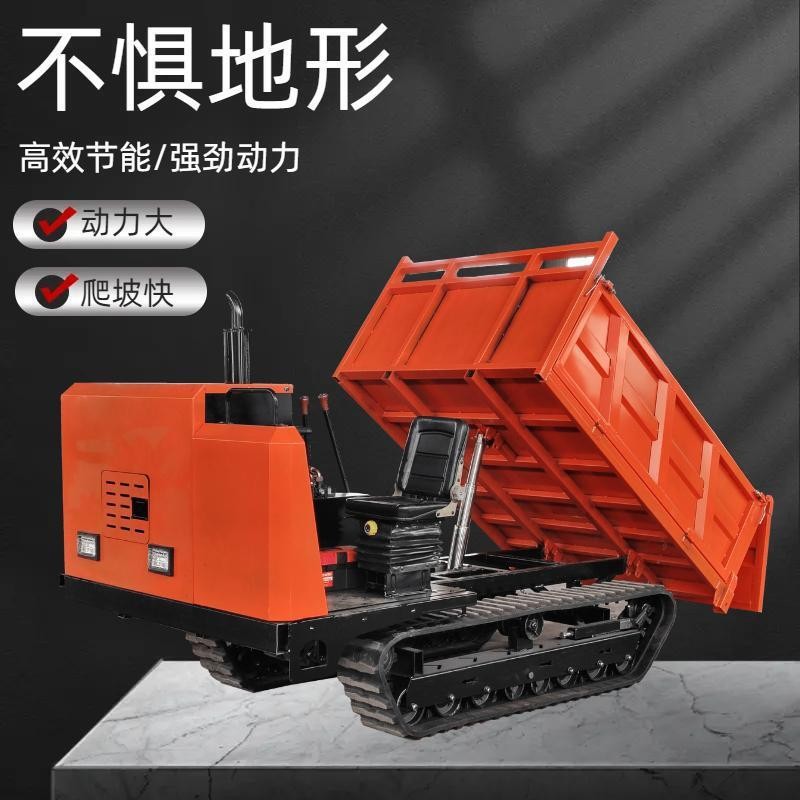 履帶運(yùn)輸車總成廠家農(nóng)用拖拉機(jī)自卸爬坡王水田泥地拉貨履帶運(yùn)輸車