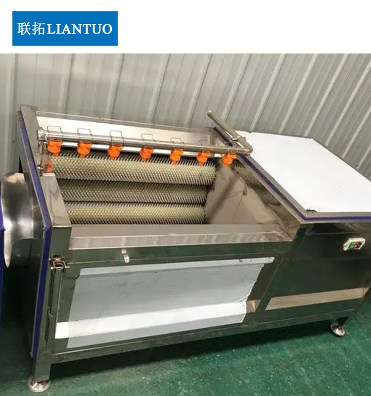 商用毛刷土豆清洗機(jī) 紅薯西洋參黃精清洗去皮設(shè)備 全自動(dòng)洗藥機(jī)