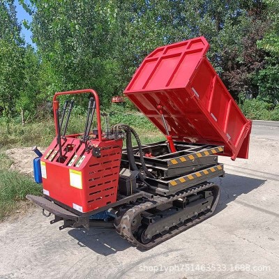 拖拉搬運(yùn)水果糧食小型履帶運(yùn)輸車自動(dòng)升降自走式履帶搬運(yùn)車爬山虎