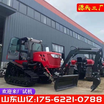 履帶式旋耕機 多功能果園田園管理機 農用大棚乘坐式微耕機除草旋
