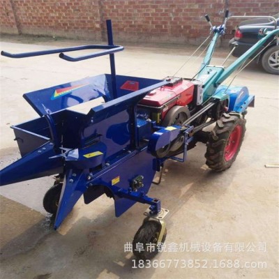 秸稈粉碎手扶式單行玉米收獲機(jī)小型家用柴油玉米收獲機(jī)掰棒子機(jī)