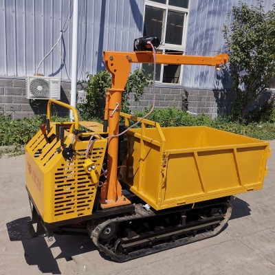 小型爬山虎履帶運(yùn)輸車手扶履帶自卸車山地果園農(nóng)用運(yùn)輸車