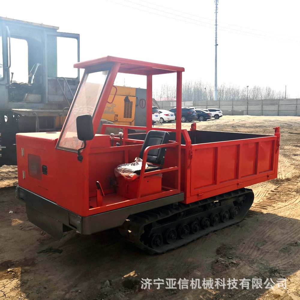 履帶運輸車廠家 小型手扶自卸翻斗式運輸車 2噸農(nóng)用運輸車