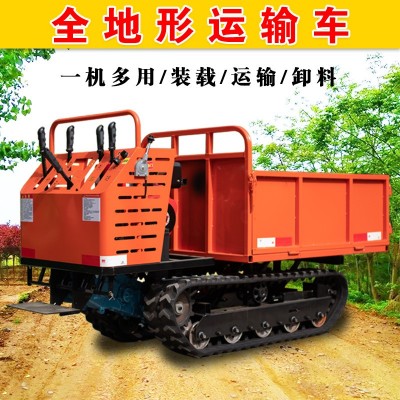 農(nóng)用履帶運輸車爬山虎小型全地形爬坡王果園山地搬運自卸翻斗車