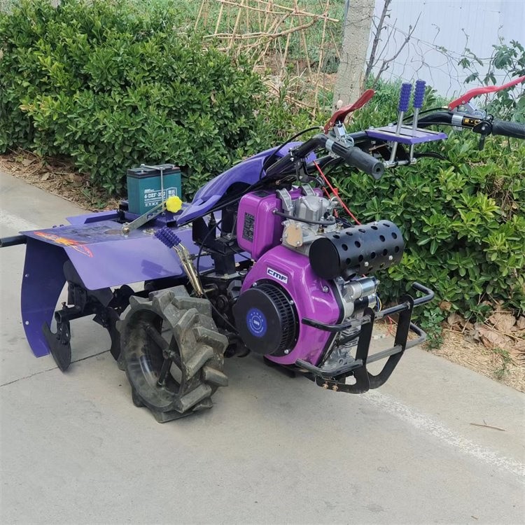 果園農(nóng)田手推微耕機(jī) 四驅(qū)12馬力后旋耕機(jī) 水冷八馬力開溝犁地機(jī)