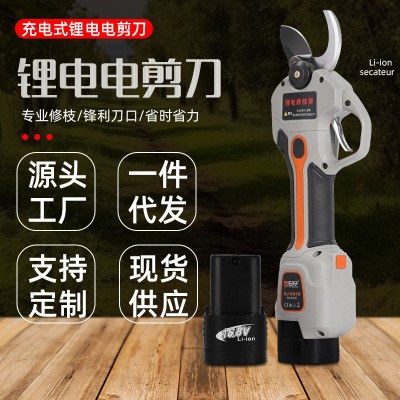 電動(dòng)修枝剪刀園林果樹修剪電剪子園林工具鋰電修枝剪電動(dòng)工 具批發(fā)