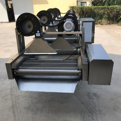 辣椒翻轉(zhuǎn)式風(fēng)干機 包裝袋表面除水風(fēng)干機 果蔬清洗風(fēng)干流水線