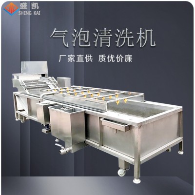 廠家定制小型果蔬氣泡清洗機 預(yù)制菜中央廚房清洗設(shè)備 中藥清洗機