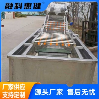 高壓氣泡清洗機 果蔬清洗不銹鋼設備 大姜氣泡清洗流水線