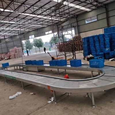 環(huán)形輸送機 車間流水線傳送帶運行穩(wěn)定 循環(huán)運轉工作 水果包裝挑選