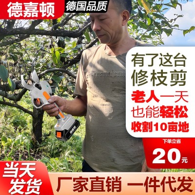 果園電動剪刀果樹修枝剪充電式園林鋰電剪刀剪樹枝電剪子剪枝神器
