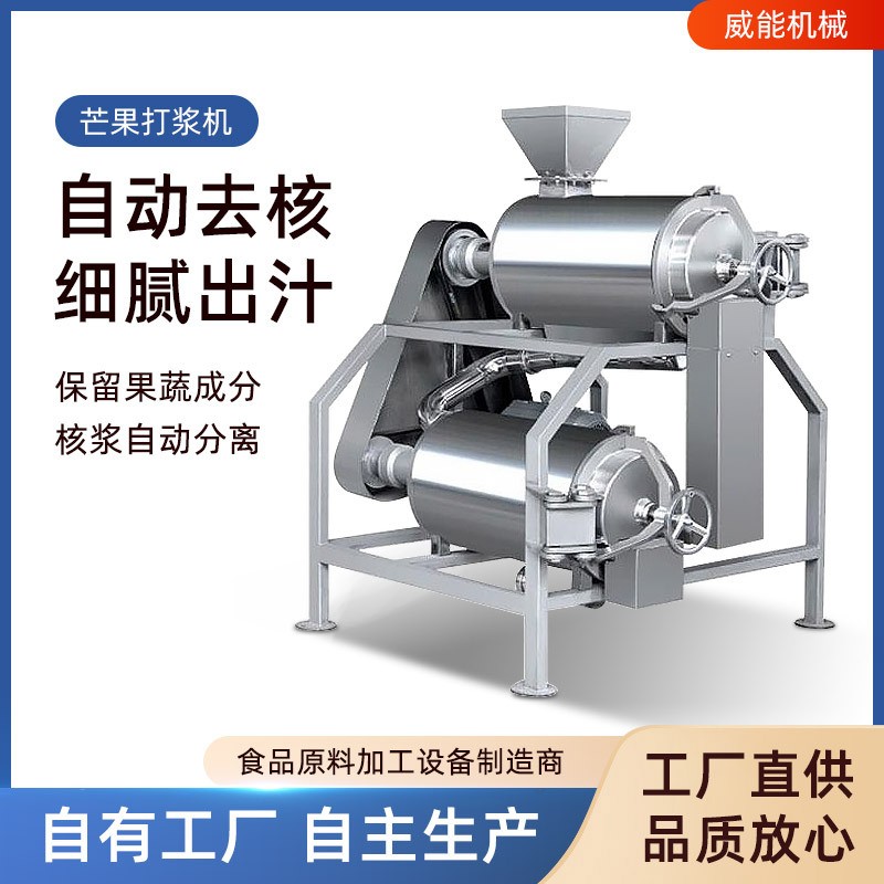 廠家直銷大型全不銹鋼工業(yè)商用紅棗芒果藍莓桑葚芒果去核打漿機