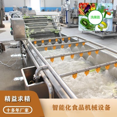 瓜果蔬菜清洗機 草莓氣泡清洗機器 海鮮水產(chǎn)品根莖類清洗風(fēng)干線