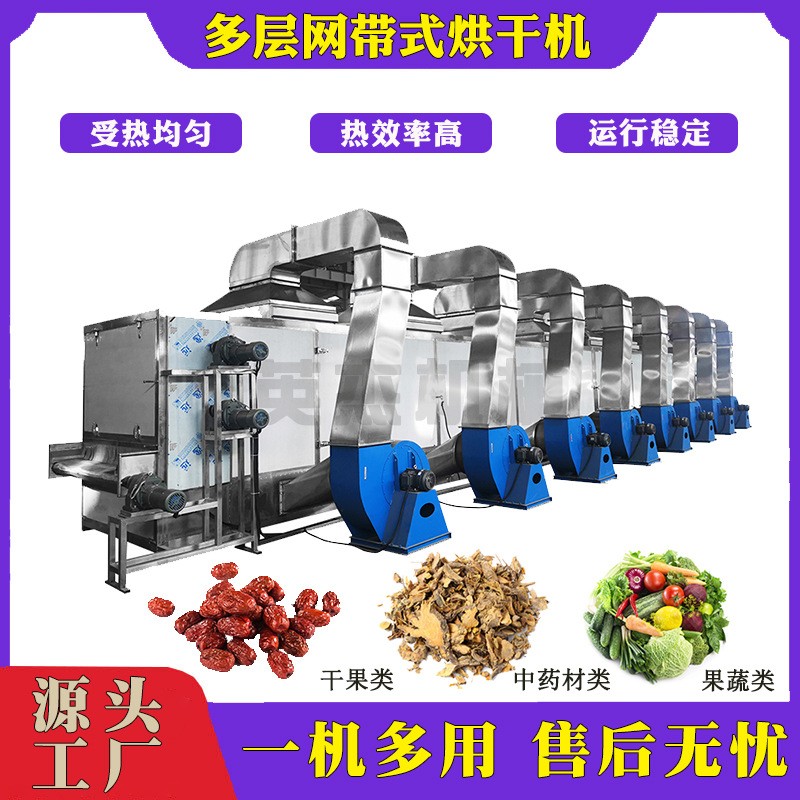 蔬菜包烘干生產(chǎn)線 洋蔥多層帶式干燥機 大蒜片網(wǎng)帶烘干機