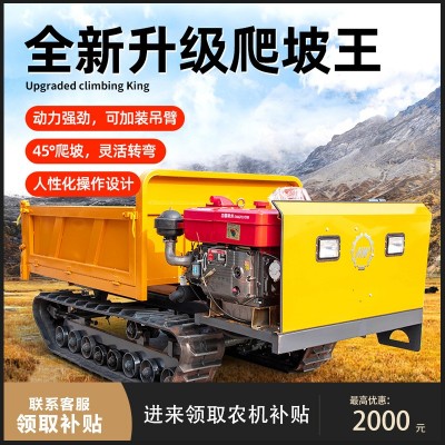 履帶式運輸車全地型履帶車小型農(nóng)用田間山地爬山虎自卸車運料