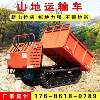 工程工地拉貨爬山虎履帶運輸車 農(nóng)用礦用搬運液壓自卸翻斗爬山車