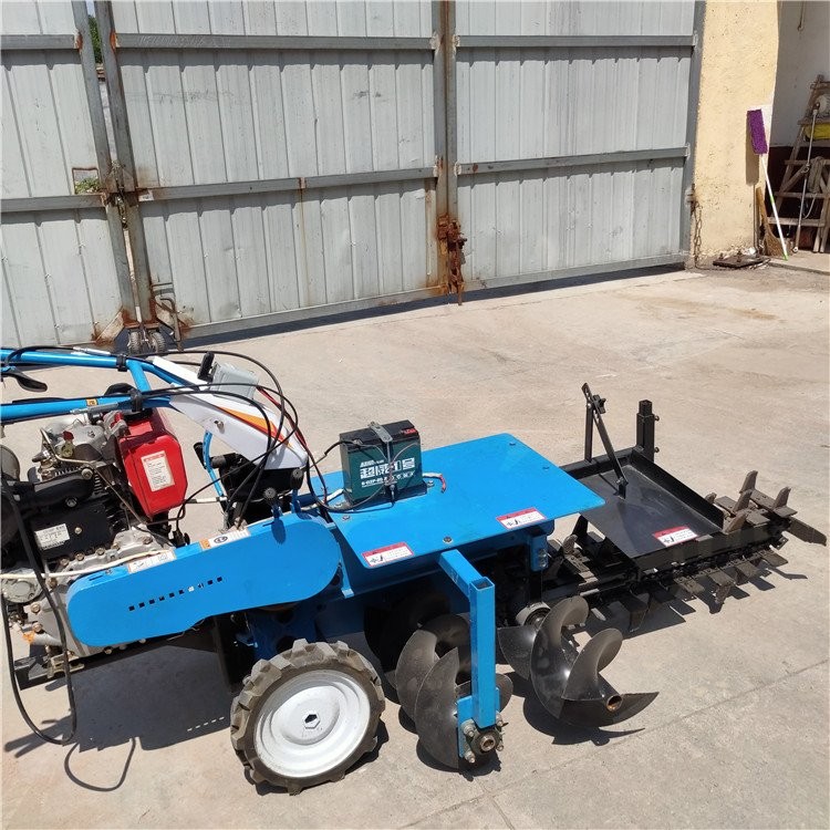 宇諾 192F鏈條式自來水管道挖溝機(jī) 鏈條開溝機(jī) 山藥種植刨溝機(jī)