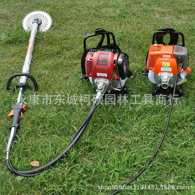 背負(fù)式割草機(jī)四沖程采用華盛139FA/HS39汽油機(jī)收割機(jī)割灌機(jī)打草機(jī)