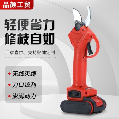 跨境直供家用園林無(wú)線電剪刀電動(dòng)工具批發(fā)果樹(shù)灌木園藝鋰電修枝剪