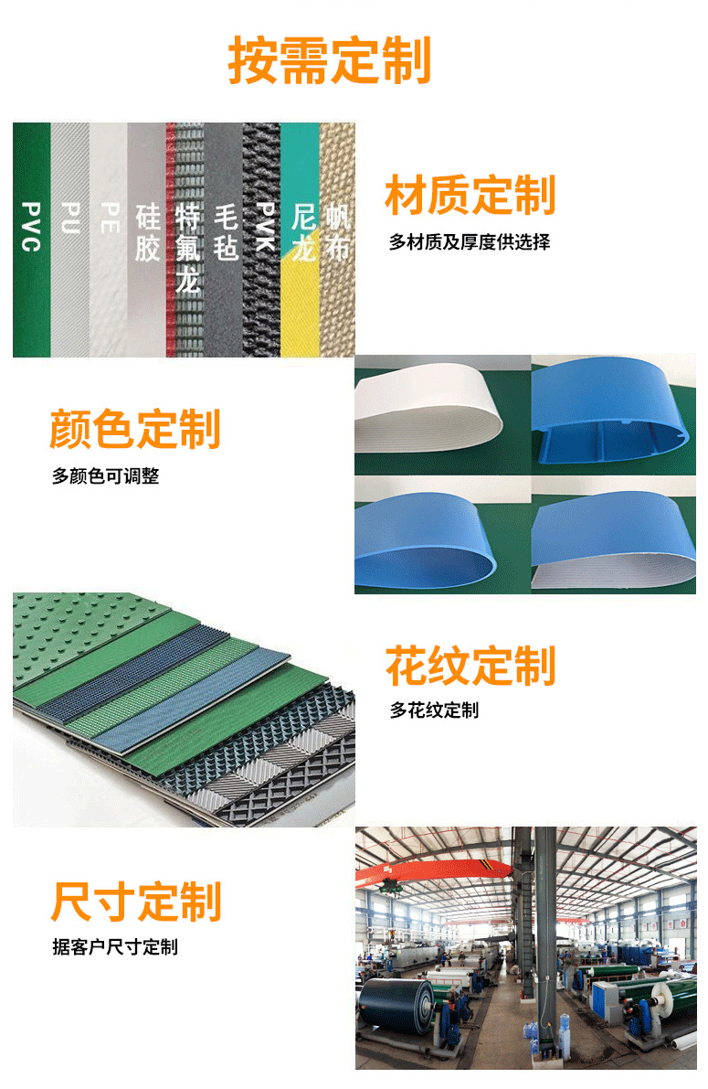 安耐工業(yè)傳送帶廠家花生脫殼機(jī)皮帶果殼脫皮拌粒機(jī)防滑PVC輸送帶