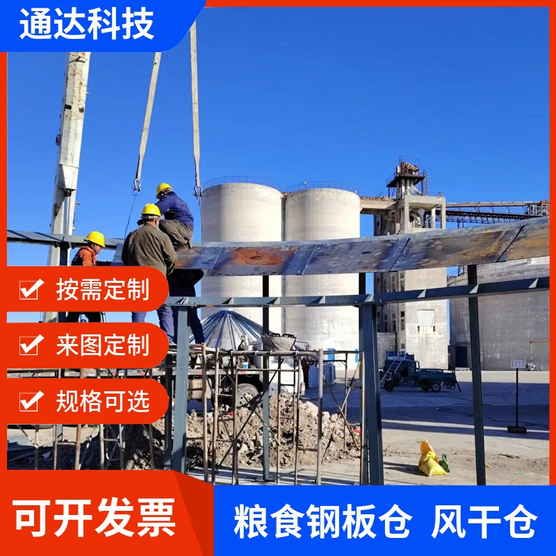 廠家定制各種噸位玉米小麥儲存設(shè)備鋼板倉防潮風干倉可支持批發(fā)