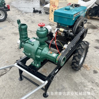 高壓噴灌泵 柴油拖車款抽水泵 農(nóng)田澆灌噴灌高揚(yáng)程水泵 三片葉輪