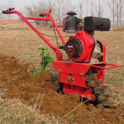 手扶式農(nóng)用耕地機(jī)開溝機(jī)汽油柴油動(dòng)力鏈軌式履帶微耕機(jī)田園管理機(jī)
