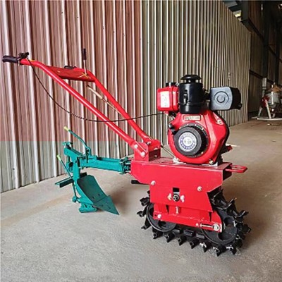 多功能鏈軌微耕機(jī)旋耕機(jī)小型農(nóng)用柴油耕地機(jī)家用翻地機(jī)犁地開溝機(jī)