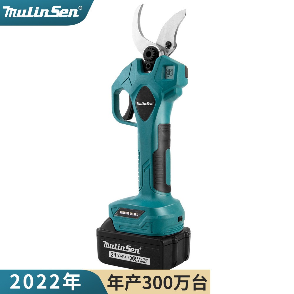 4.0鋰電動(dòng)修枝剪園藝剪刀充電式鋰電修枝機(jī)園林粗枝剪果樹(shù)剪批發(fā)