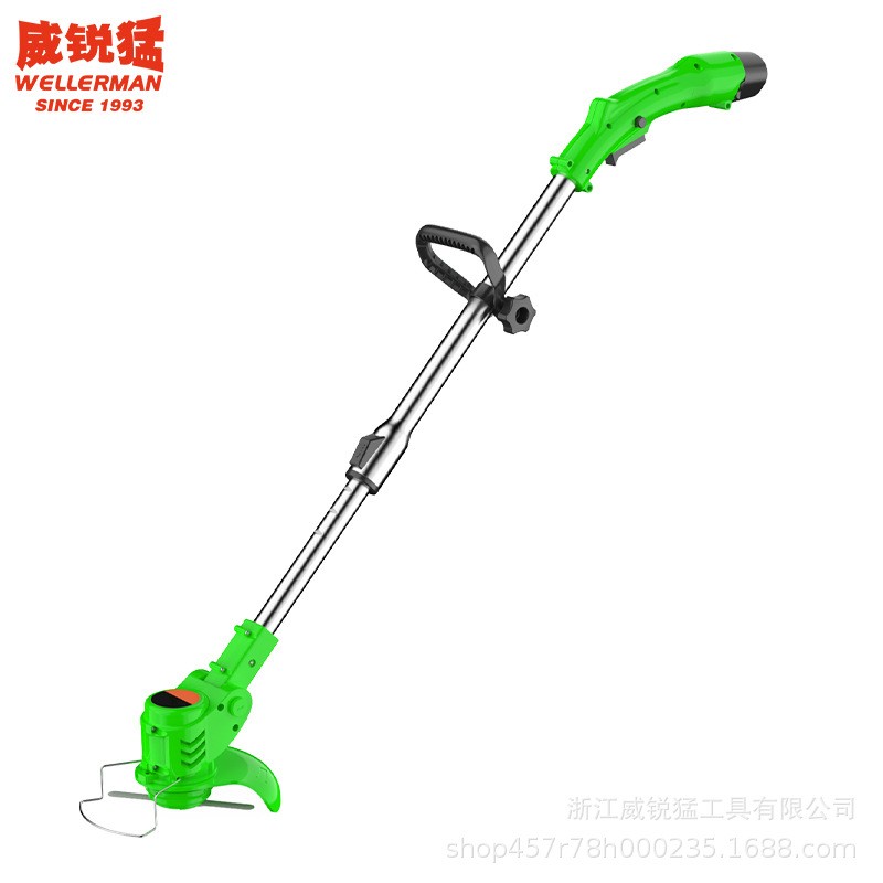 威銳猛廠家直銷除草機神器家用全銅無刷電機1300mAh鋰電割草機