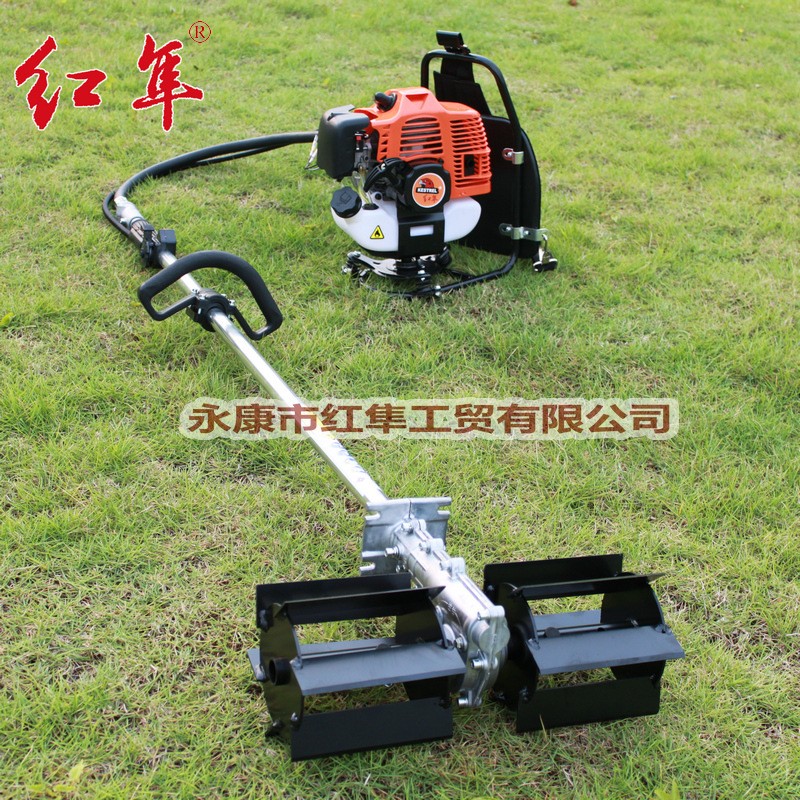 紅隼1E44F-5二沖程大馬力背負(fù)式鋤草機(jī)HS520開(kāi)荒松土機(jī)除草機(jī)