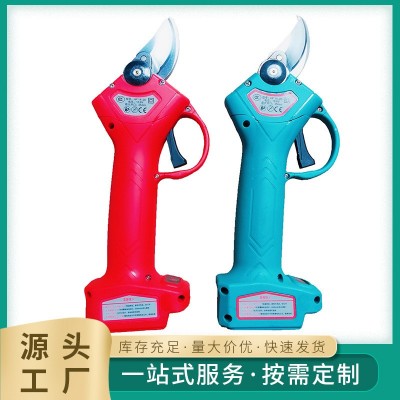 廠家直供鋰電電動(dòng)修枝剪刀園林果樹(shù)戶(hù)外充電手持式省力剪粗枝剪刀