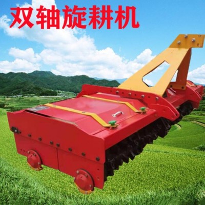 農用加重型雙軸雙旋旋耕機大馬力后置不同寬幅土地碎土耙地旋耕機