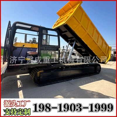 40噸履帶運(yùn)輸車(chē) 鋼制履帶液壓馬達(dá)行走 雙頂自卸工程運(yùn)輸車(chē)