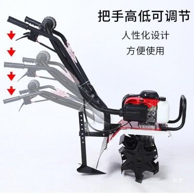 多功能微耕機(jī)旋耕機(jī)手推汽油松土機(jī)農(nóng)田翻地開溝機(jī)果園除草機(jī)