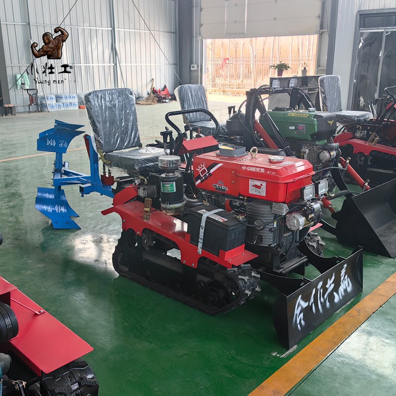 雙缸38馬力柴油開(kāi)施肥旋耕機(jī) 三鏵犁翻地機(jī)加小麥樓播種機(jī)