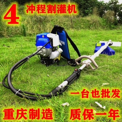 重慶兩四二沖程砍壩草機(jī)燒純汽油割草背負(fù)斜跨式多功能打園林荒地