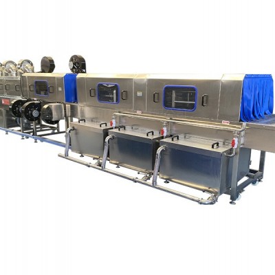 不銹鋼自動洗筐機 周轉(zhuǎn)筐清洗流水線 肉料筐清洗設(shè)備