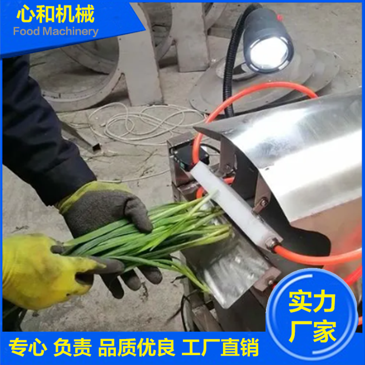 不銹鋼韭菜自動去皮切頭一體機(jī) 干洗機(jī) 心和機(jī)械氣動剝皮機(jī)