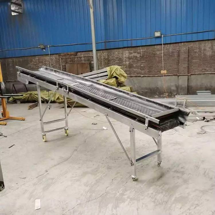 水泥裝車用皮帶輸送帶 600mm寬度 車載折疊皮帶爬坡機(jī)