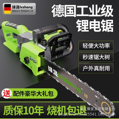 德國(guó)充電式鋰電鋸60V鋰電池大功率大容量家用手持式電鏈鋸伐木鋸