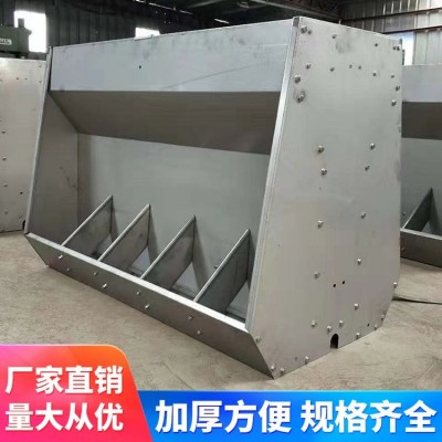 豬用不銹鋼料槽 自動豬料保育雙面食槽養(yǎng)豬設備 自動撥料分欄