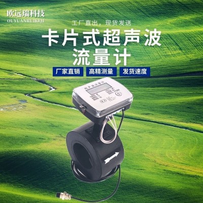 卡片式超聲波流量計對夾式高精度超聲波水表 農(nóng)田機井灌溉 流量計