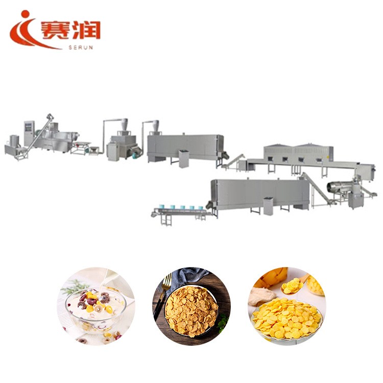 早餐玉米片生產(chǎn)線 即食谷物脆膨化機 牛奶沖泡谷物片生產(chǎn)設(shè)備